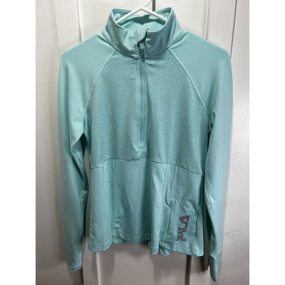 Fila Sport Women’s Activewear Womens Half Zip Running Jacket Teal Small - Picture 1 of 7